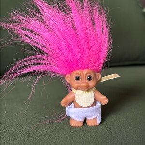 1990 Russ Baby Pink Hair Troll Doll